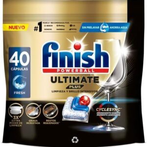Finish Ultimate Plus Dishwasher Tablets – 105-Pack, Lemon Sparkle, Diamond Shine