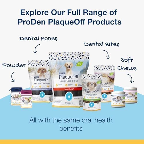 ProDen PlaqueOff Powder for Dogs & Cats, Tartar & Bad Breath Remover 100% Natural Teeth Cleaner and Plaque Remover 60 g - Image 2