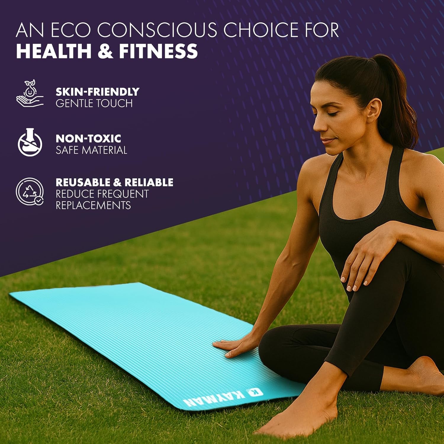 Extra Thick Yoga Mat – Multi-Purpose Foam Mat for Pilates & Therapy - Image 5