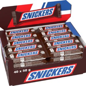 Snickers Pack (40 x 50 g) – Multipack Bar with Caramel and Roasted Peanuts Covered with Chocolate