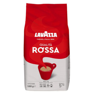 Lavazza, Qualità Rossa, Coffee Beans, Arabica and Robusta, Intensity 5/10, Medium Roasting, 1 Kg