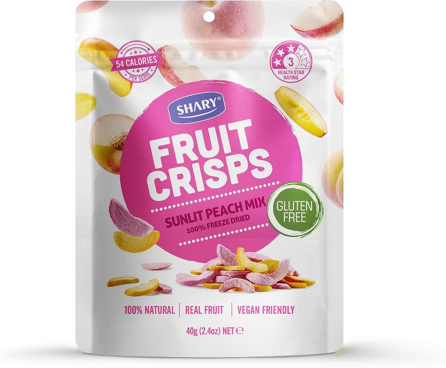 Shary Freeze Dried Mixed Peach Crisps, 40g - Image 2