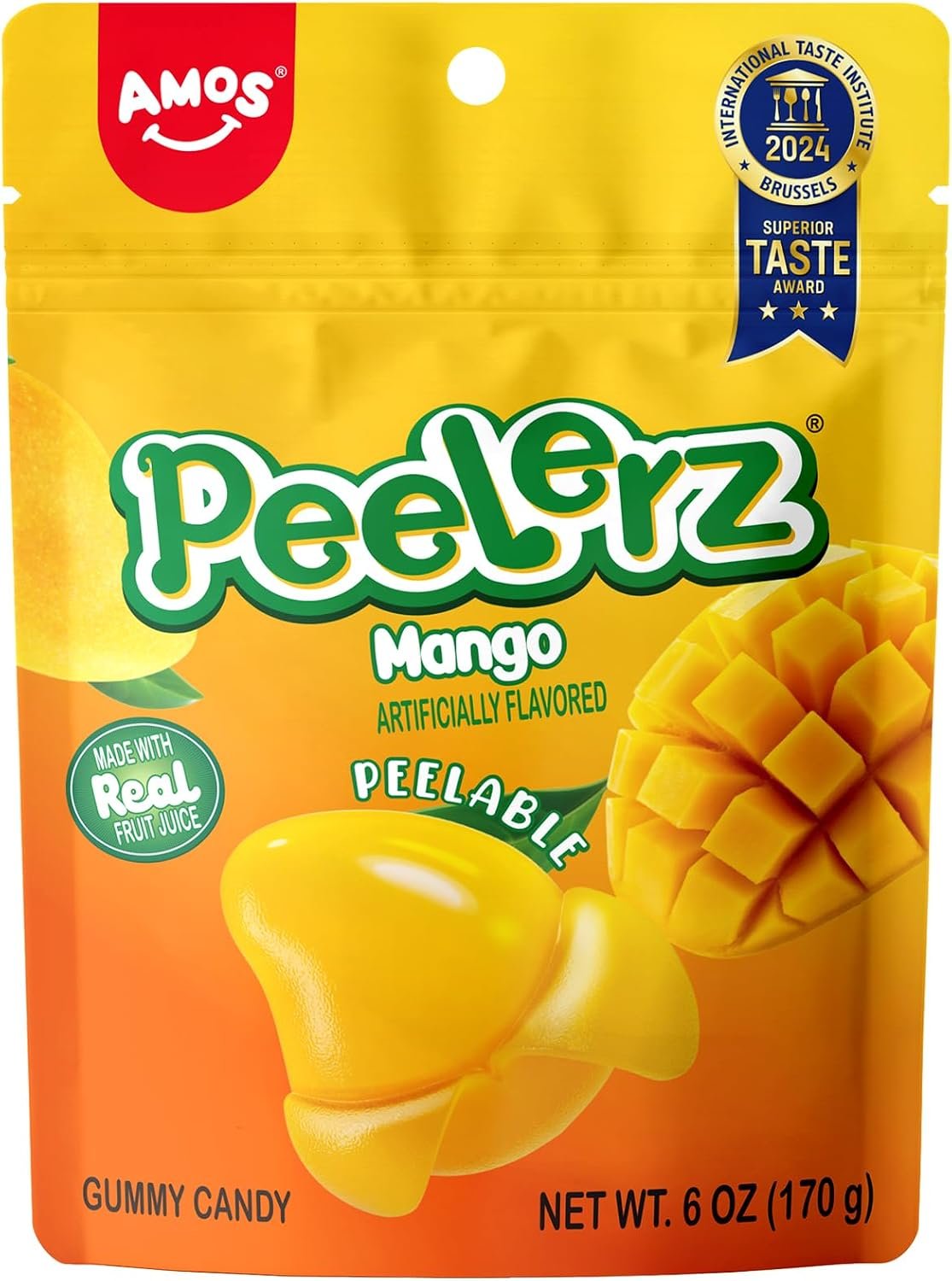 AMOS Peelerz Peelable Gummy Candy, 240 g (10-Pack)