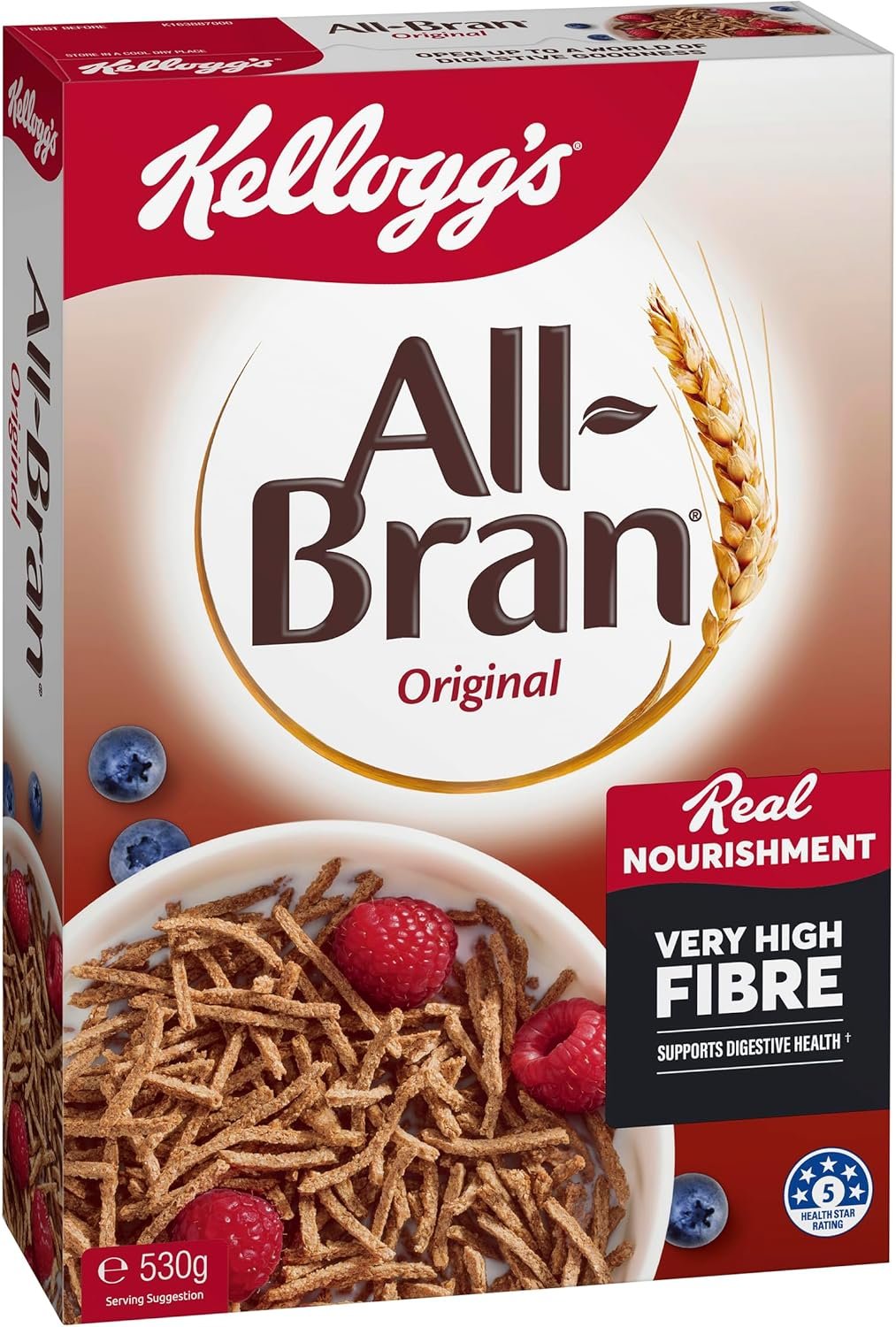 Kellogg's All-Bran Original High Fibre Breakfast Cereal, 530g - Image 2