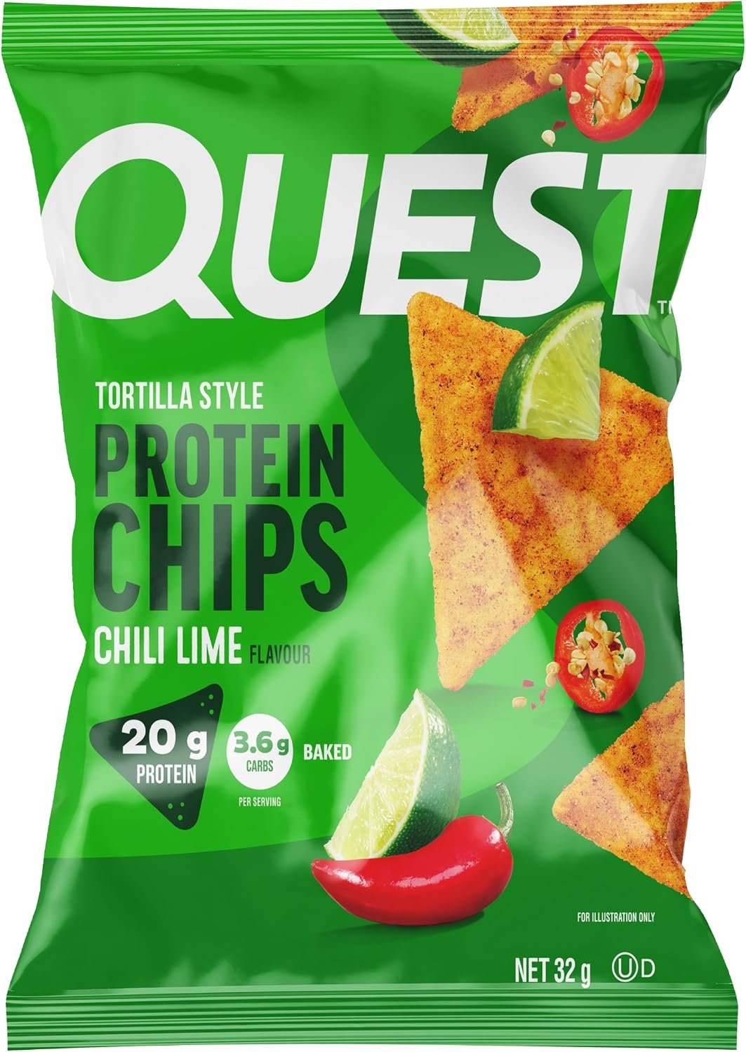 Quest Nutrition Tortilla Style Protein Chips, Chili Lime, 32g (Pack of 8) - Image 4