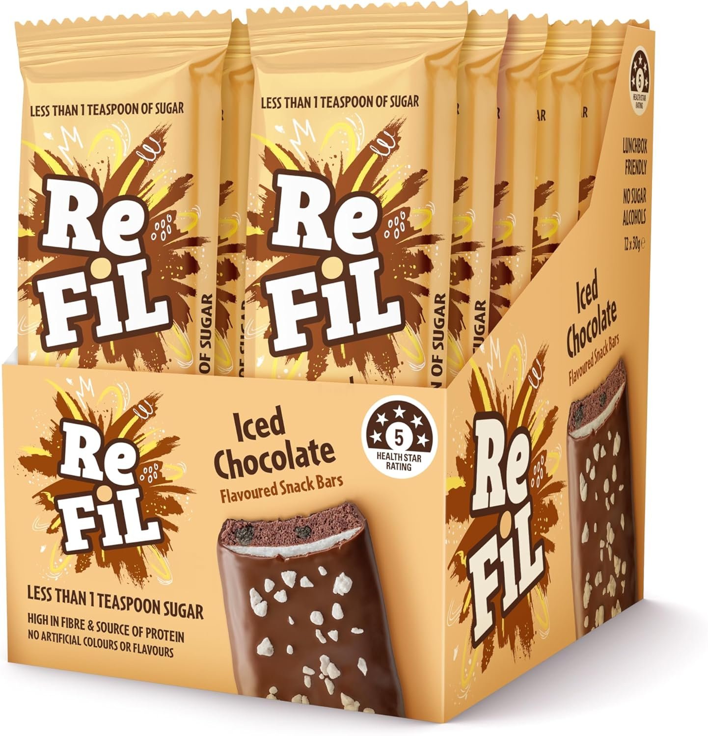 ReFil Dipped Strawberry Snack Bars 4 Pack, 120g - Image 6
