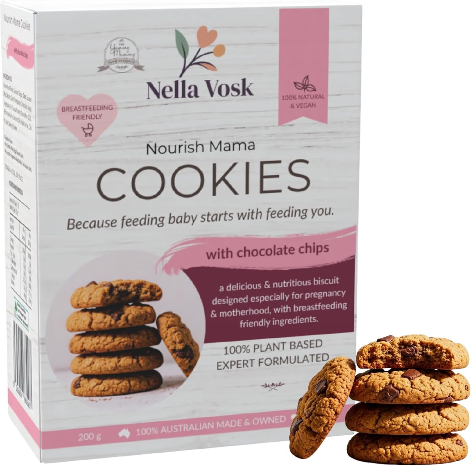 Nella Vosk Lactation Cookies – (Choc Chip) - Image 2