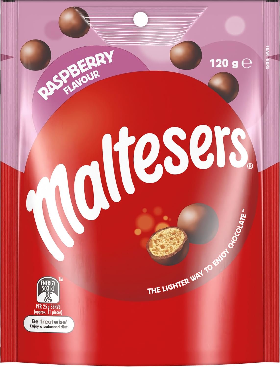 Maltesers Dark Chocolate Snack, Treat and Share Bag 135 g