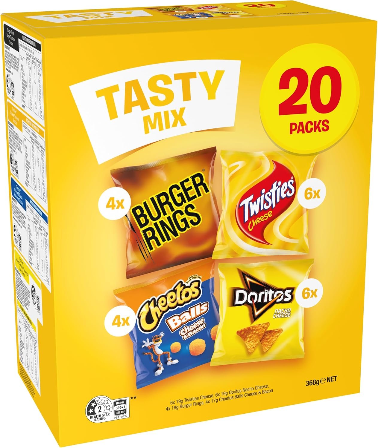 Smiths Tasty Mix Potato Chips Variety Multipack 368g 20 Pack
