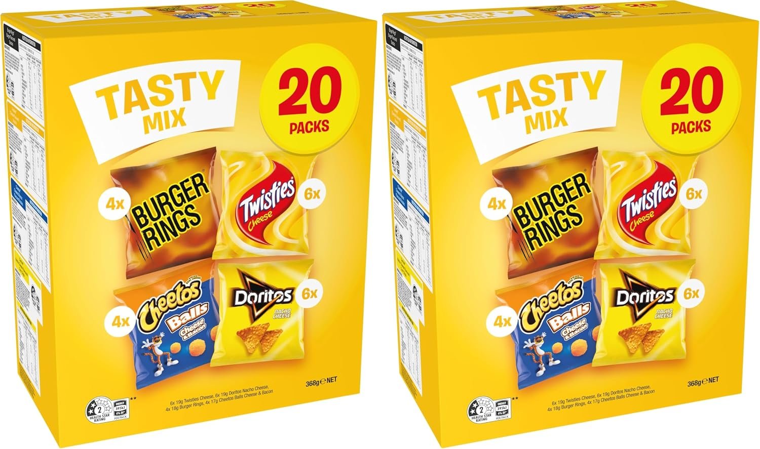 Smiths Tasty Mix Potato Chips Variety Multipack 368g 20 Pack - Image 2