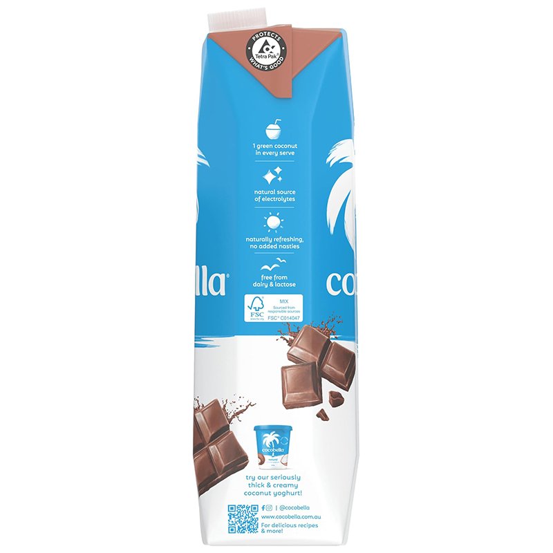 Cocobella Coconut Water Chocolate, Tetra Pak 6 X 1L - Image 2