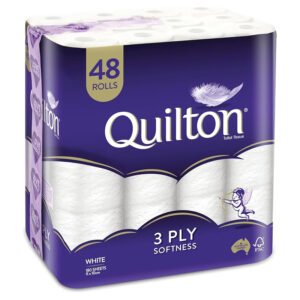 Quilton 3-Ply Toilet Tissue 48 Pack (1 x 48 Rolls)